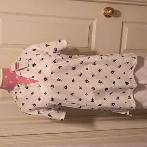 Nike Dri-Fit White with Black Golf Tee (L)